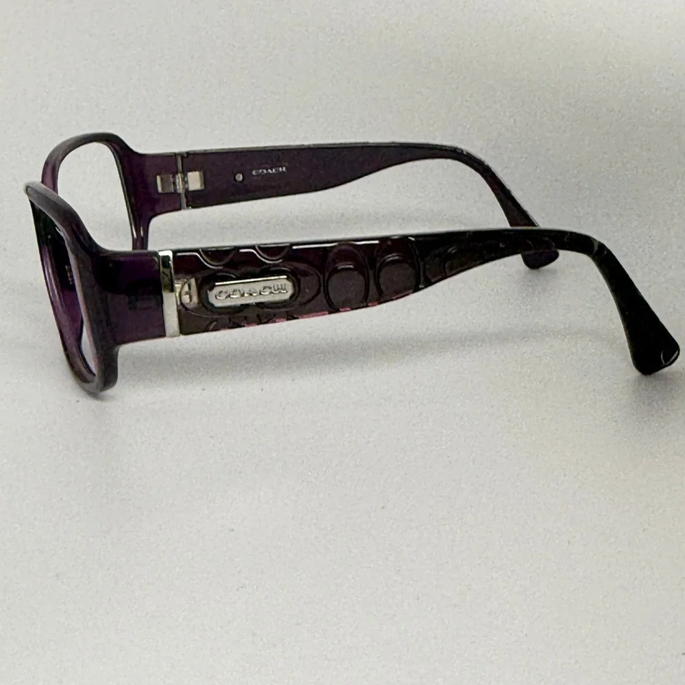 Coach Purple Eyeglasses Frames Signature C Logo‎ Rectangular 22163 120